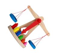 LALADEFIEE Wood Balance Scale Educational for Early Learning Math Calculation Teaching Aid Enhances Creativity Hand-eye Coordination Cognitive Skills for Boys