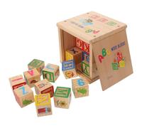 LALADEFIEE Wooden Abc Building Blocks with Numbers and Uppercase Letters Educational for Vibrant Montessori Sensory Learning for Preschool Natural Wood with Rounded Edges for Safe Creative