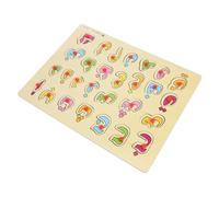 LALADEFIEE Wooden Arabic Alphabet Puzzle for Bright Color Cognitive Learning Game Montessori Educational Enhancing Memory Hand-eye Coordination and Logical Thinking Skills