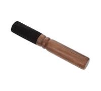 LALADEFIEE Wooden Buddha Sound Bowl Striker with Pu Handle, Handmade Delicate Tibetan Singing Bowl Accessory for Meditation, Promotes Calm and Ambient Sound, Simple Brown Design