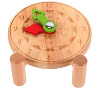 LALADEFIEE Wooden Clock for Educational Cognitive Playset Smooth Surface Mini Recognition Clock Lightweight and Montessori Learning Tool for Preschoolers