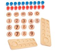LALADEFIEE Wooden Counting for Ages Educational Math Cognitive Plaything for Number Recognition Addition and Subtraction Learning Aid Intelligence Development