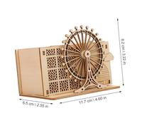 LALADEFIEE Wooden DIY Musical Pen Holder Model Assembly with Motor Accessory Compact Puzzle for Adults and Safe Wood Material Creative Gift for Birthdays and Holidays