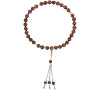 LALADEFIEE Wooden Handmade Large Beads Rosary Bracelet with Comfortable Feel for Prayer, Ramadan Party Supplies, Islamic Meditation Beads Featuring Middle Eastern Design