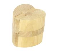 LALADEFIEE Wooden Heart-shaped Kongming Lock Puzzle Intellectual Brain for Smooth Surface Educational Creativity Development