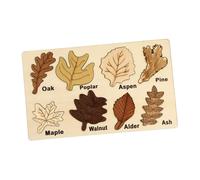 LALADEFIEE Wooden Leaf Cognitive for Educational Jigsaw Puzzle Multi-functional Montessori Learning Aid Enhancing Visual Spatial Skills and Imagination Development