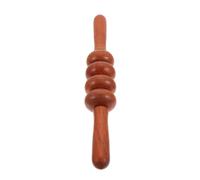 LALADEFIEE Wooden Muscle Roller Stick Massager with Four Wheels for Full-Body Massage and Relaxation, Simple Operation Synthetic Material Fitness Tool for Relief and Tension Release