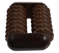 LALADEFIEE Wooden Palm Massager Roller Handheld Massage Tool Coffee Color Creative Hand Roller for Hand Relaxation and Muscle Relief