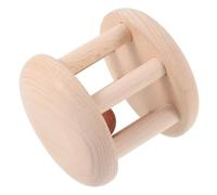 LALADEFIEE Wooden Roller and Snowman for 0-2 Year Old Babies, Sensory Cognition Educational Nursing Natural Wood Material, Random Style for Early Development