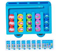 LALADEFIEE Wooden Sorting Track Board Double-sided Color Matching Educational Game for Years Compact Lightweight Montessori Sensory Activity Puzzle