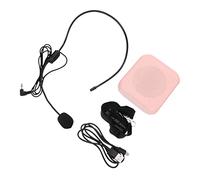 LALAFINA 1 Set Portable Voice Amplifier Wireless Teacher Tour Guide Sound Equipment Lasting Battery Life Compact Design Supports Disk Mobile Playback Rose Gold Upgrade Version