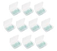 LALAFINA 10 Boxes Mint Green Coated Paper Clips 500 Mini Wire Clips for Office Stationery, Document Fasteners, and Journal Bookmarks, Suitable for School and Home Organization