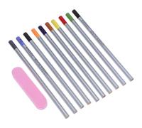 LALAFINA 10-color Ceramic Underglaze Pencils Set with Precision Black Chalk Crayons for Pottery Painting, Ceramic Art Supplies for Detailed Clay Glaze Decoration and Crafting