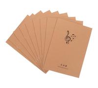 LALAFINA 10 Pcs Five-line Staff Notebook Sheet Music Book, Paper, Khaki, 18 inside Pages, for Taking Notes and Writing Lyrics, for Music Enthusiasts and Pianists