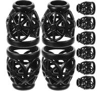 LALAFINA 10 Pcs Metal Cord Lock Decorative Cord Locks for Clothes Black Alloy Unique and Simple Delicate Design for DIY Use