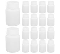 LALAFINA 100pcs 50ml White Pe Pill Bottles with Secure Sealing and Waterproof Design, Portable Travel Capsule Container for Medication and Vitamins, for Daily Use and Supplement Storage