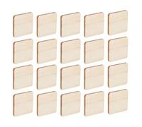 LALAFINA 100pcs Blank Wood Piece Wood Cutout Unfinished DIY Planks Beige Slices Simple Design for General Crafting