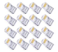 LALAFINA 100pcs Cat6 Rj45 8p8c Ethernet Cable Connector Network Plug for Stranded and Solid Wire Compatible with Cat6a Standard Patch Cord