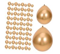 LALAFINA 100pcs Metallic Gold Balloons Helium Compatible for Birthday Graduation Shower Wedding Anniversary Decorations Comprehensive Arch Kit for Stunning Celebrations