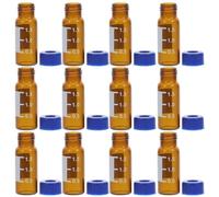LALAFINA 100pcs Ml Glass Sample Vials with Lids and Pads, Easy to Use Headspace Design, Suitable for Laboratory Liquid Samples and Scientific Applications