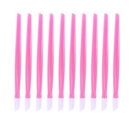 LALAFINA 100pcs Plastic Manicure Cuticle Pusher Sticks for Nail Art Dead Skin Remover with Ergonomic Handle Pink Professional Nail Cleaning Tools for Home Salon