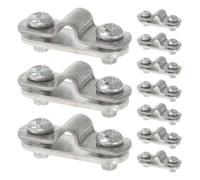 LALAFINA 10pcs Bicycle Fender Fixing Clamp with Screws Alloy Mudguard Clamp Plate 2cm Hole Spacing 1cm Screw Length Minimizes Vibrations and Protects Frame for Daily Riding or Touring