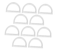 LALAFINA 10pcs D Shaped Plastic Handbag Handle Replacement for DIY Purse Making with Ergonomic Fit and Smooth Edge Craftsmanship, Easy Installation for Crochet Tote Bags