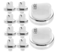 LALAFINA 10pcs Gas Water Heater Control Knobs Adjustable Rotary Dial Replacement Plastic White Creative Appearance Wear-resistant Temperature Regulator for Home Heating Systems