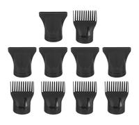 LALAFINA 10pcs Hair Dryer Nozzle and Comb Attachments Set, High-temperature Resistant Concentrator Nozzles with Duckbill Design, Compatible with Professional Blow Dryers for Salon and Home