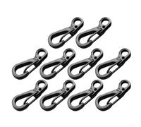 LALAFINA 10pcs Mini Carabiner Clip Keychain Lock Hook for Backpack, Aluminium Alloy Material with High Strength and Spring Opening Design, for Outdoor and Survival Gear Use