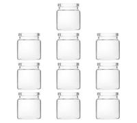 LALAFINA 10pcs Mini Glass Propagation Vases for Plants and Moss, High Transparency Test Tube Bottles for Micro Landscape Decoration, Suitable for Office Desk and Indoor Garden Use