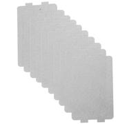 LALAFINA 10pcs Silver Mica Plate Sheet for Microwave Oven Accessories, Heat-resistant and Insulation Waveform Guide Sheet, Replacement Part for Microwave Oven