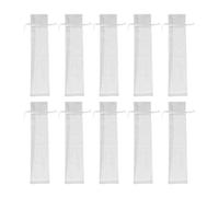 LALAFINA 10pcs Silver Organza Bags for Bracelets and Folding Fans, Lightweight Portable Mesh Small Jewelry Bags with Drawstring, for Wedding and Gift Wrapping