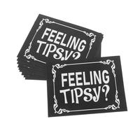 LALAFINA 10pcs Stickers Mini Chalkboard Signs for Bar Restaurant Kitchen Feeling Tipsy Labels White Sticky Decals Labels