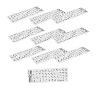 LALAFINA 10pcs Transparent Russian Keyboard Stickers Non Glare Adhesive Alphabet Covers for Computer Laptop Keyboards Easy Application Fit Durable Protection