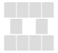 LALAFINA 10pcs White A4 File Folders Made of Sturdy Pp Material for Storing Heavy Examination Papers and Classifying Data, Unique Style Plastic Document Holders for Office Use