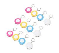 LALAFINA 12 Pcs Mini Candy Color Keychain Tape Measures Retractable Soft Body Measuring Tapes Lightweight Portable for Sewing Clothes and Multi Purpose Use Random Color