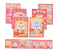 LALAFINA 120pcs Year Horse Red Envelopes Cartoon Design Spring Festival Money Pockets Chinese Year Packets for Prosperity and Blessings