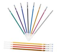 LALAFINA 12pcs Glitter Gel Pen Refills Smooth Writing Bright Colored Ink Refill for Office School Stationery Material No Ink Leakage