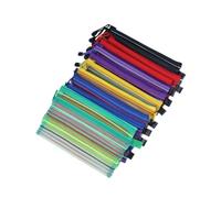 LALAFINA 12pcs Mesh Zipper Pouch Pencil Pen Bag for Office Supplies Cosmetics Travel Accessories Multipurpose Storage Bag