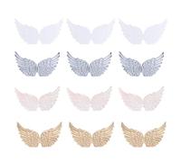 LALAFINA 12pcs Mini Angel Wings Accessories DIY Wing Crafts Decorative Props for Costume Backpack for Party Decor and Boys and Girls Playtime Random Color