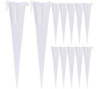 LALAFINA 12pcs Single Rose Flower Packaging Box with Iridescent Paper Cone Shape for Protection and Elegant Bouquet Wrap Suitable for Valentine and Special Days