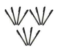 LALAFINA 12pcs Size Calligraphy Brush Pens for Writing and Signature Tasks | Nylon Soft Tip, Black Plastic Body, Smooth Rebound Feel, Beginner-friendly Set for Notes and Art Practice
