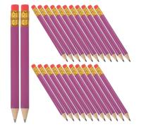 LALAFINA 144Pcs Hb Wooden Short Pencils Purple Multi-Use Writing Pencils for Students Portable School Office Drawing and Sketching Supplies