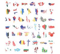 LALAFINA 150 Sheets Travel Stickers Suitcase Bottle Luggage Flag Doodle Sticker