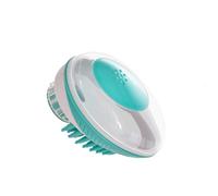 LALAFINA 1pc Pet Massage Shampoo Brush for Dogs and Cats Soft Bath Scrubber with Shampoo Dispenser Gentle Grooming and Bubble-creating Massage Tool for Small to Medium Pets Green