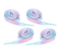 LALAFINA 2 Pairs 120cm Assorted Colour Tie Dye Shoelaces Made of Wear-resistant Polyester with Unique Gradient Design, Practical Flat Shoelaces for Sneakers and Casual Shoes
