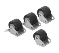 LALAFINA 2 Pairs Black Pinch Rollers for Cassette Tape Recorder, Compact and Easy to Carry Pulley Bearing Wheels Made of Iron and Rubber, Replacement for Personal Stereo Tape Deck Repair