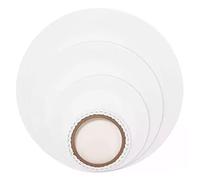 LALAFINA 2 Pcs 20cm Round Stretched Canvas Frame for DIY Painting White Cotton Art Board for Artists Suitable for Watercolor and Acrylic