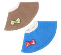 LALAFINA 2 Pcs Protective Bird Collars Anti-pecking Collars Comfortable Felt Cloth with Bow Design Allows Normal Eating Sleeping Drinking for Pet Birds Random Color